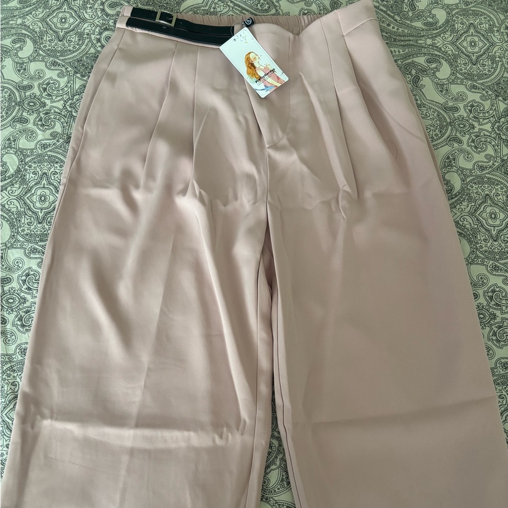 Chic Light Pink Trousers